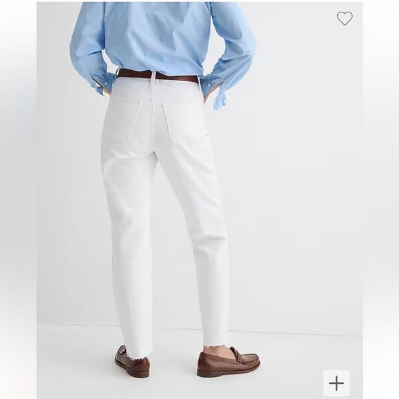 J. Crew Mid Rise Slim Boyfriend Jean in White Size 24 Waist BF533 New - Picture 6 of 11